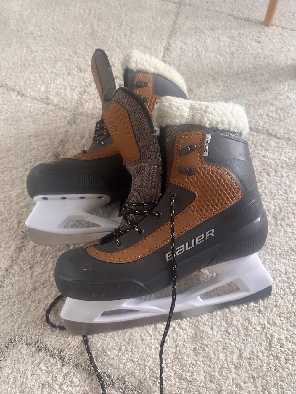 Bauer Whistler Gray and Brown Women's Ice Skates